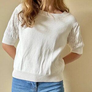 Able Cream Knit Top